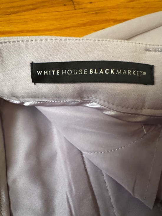 White House Black Market Light Gray Cropped Ponte Pants - Picture 3 of 4